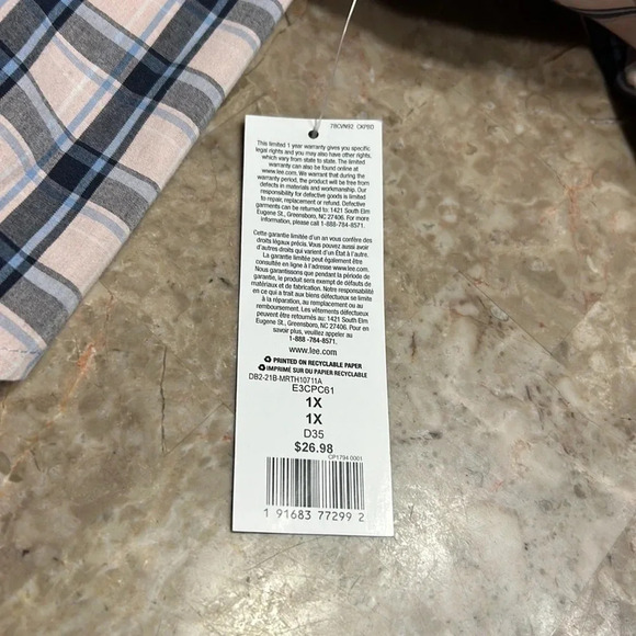 Y2K perfect oversized country pink plaid shirt,NWT, PTP 26”,cowgirl,yellowstone - Picture 11 of 11